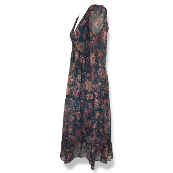 Midi Dress M 8-10 Pine Paisley - Picture 6 of 7